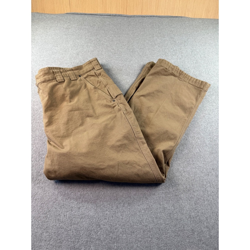 Duluth Trading Co Flex Fire Hose Relaxed Fit Pants Khaki Tan Mens Big 48x30 - Picture 13 of 13